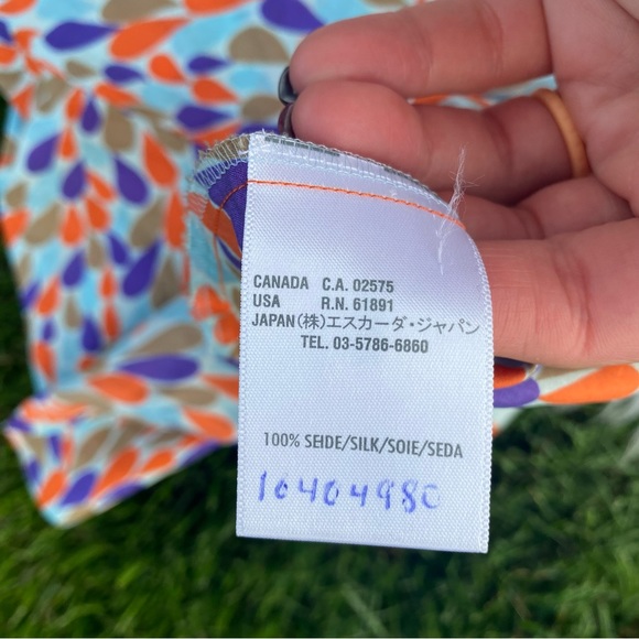 ESCADA Sport v-neck silk top pinched waist tunic 42 - Picture 5 of 6